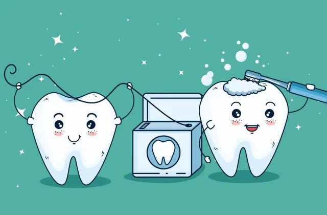 rapprensentazione di un sorriso con denti bianchi e sani