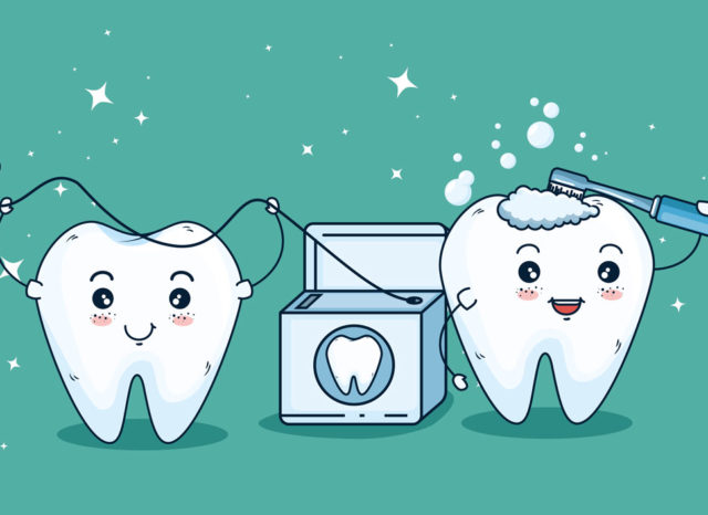 rapprensentazione di un sorriso con denti bianchi e sani