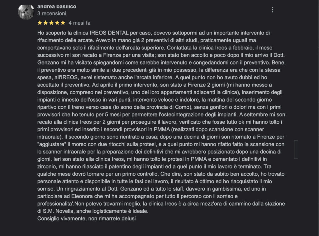 recensione andrea basilico