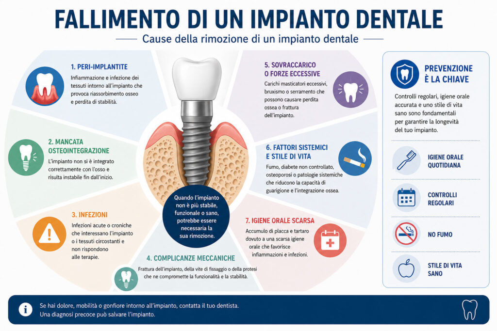fallimento impianto dentale
